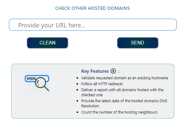 free SEO hosting checker - check other domains hosted on the server